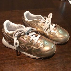 Rose Gold Classic Reeboks Toddler Size 8
